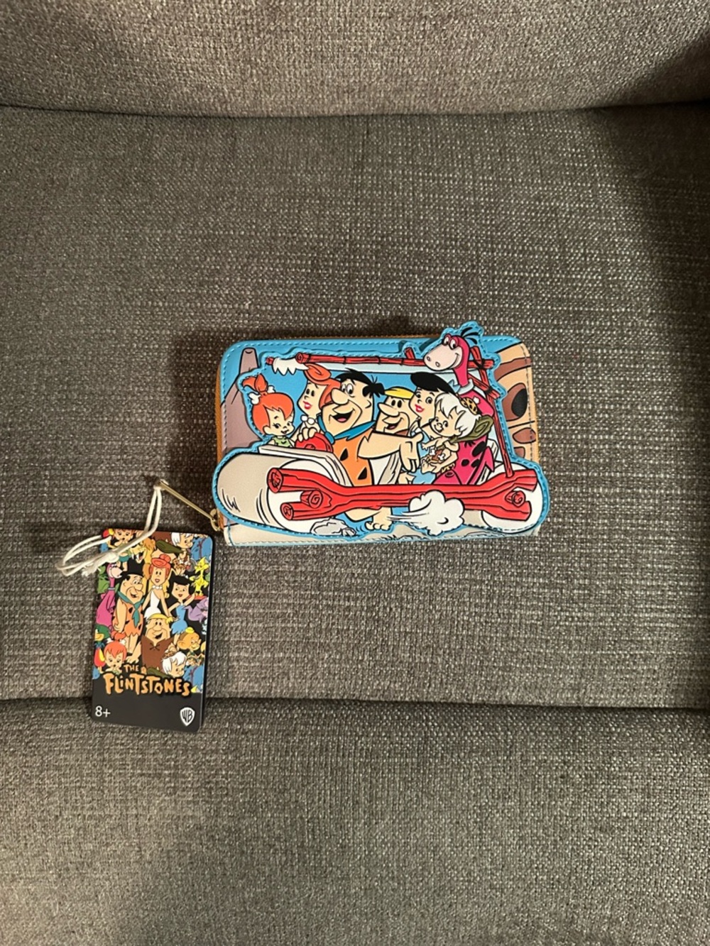 Loungefly The Flintstones Light Blue Multicolor Zip Wallet